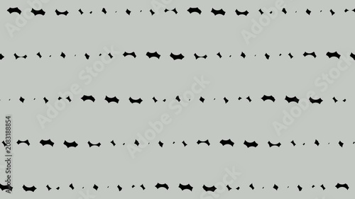 Abstract seamless pattern with small black shapes arranged in horizontal lines on a bright green background 4K Motion video