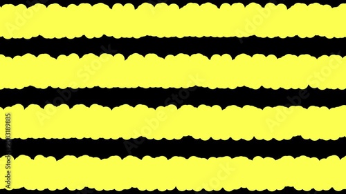Abstract yellow and black horizontal stripes with a rough painted texture 4K Motion video