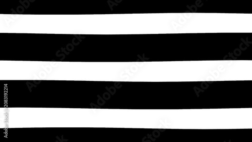 Hand drawn horizontal black and white stripes pattern background 4K Motion video