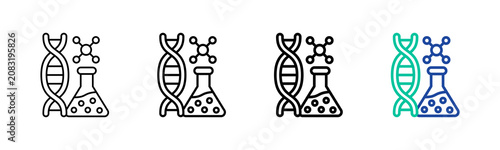 Photos Molecular Biology Icon Collection Different Style Outline