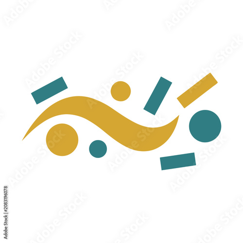 Abstract Geometric Shapes and Wave