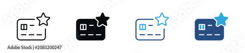 Konstfotografi Premium Credit Card Icon Set