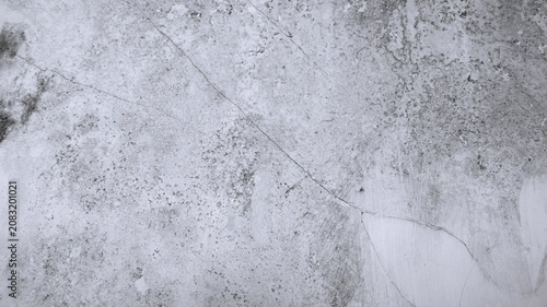 Obraz na plátně Black and white light concrete wall background with thin cracks, pitted grain, subtle stains, and raw minimalist texture