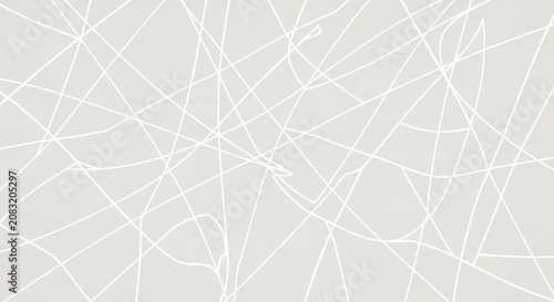 Abstract white line on light gray background, lines