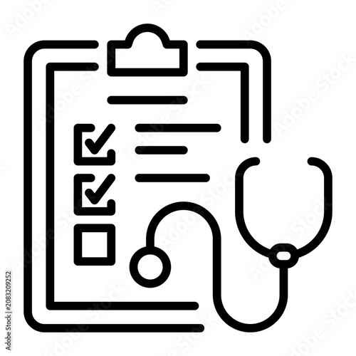 Medical board with stethoscope icon medical-consultation patient-care
