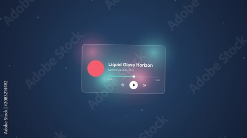 Glassmorphism UI Animation: Futuristic Music Player Interface