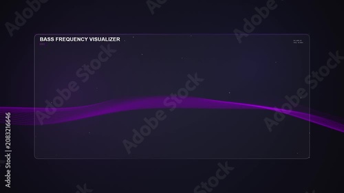 Abstract Purple Waveform Bass Frequency Visualizer Animation