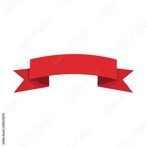 Red ribbon banner vector illustration