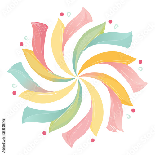 Colorful Abstract Swirl Vector Design