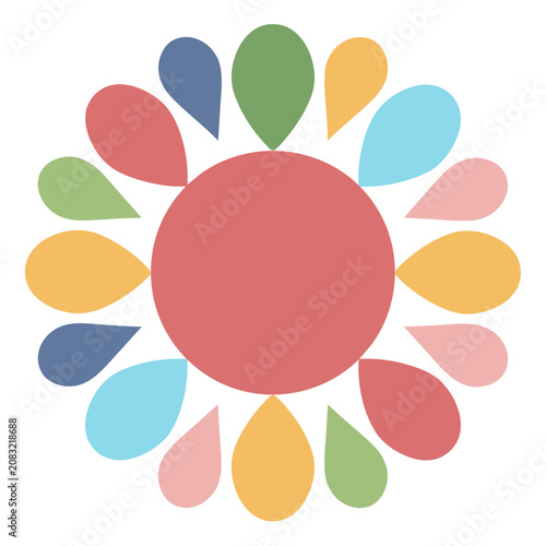 Colorful Petal Circle Vector Design
