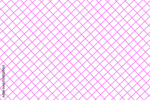Minimalist Magenta Pink Diagonal Grid Line Pattern Geometric Seamless Diamonds Mesh Isolated on Transparent Background
