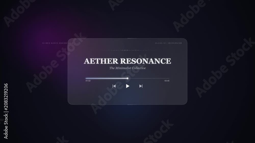 Glassmorphism Music Player UI Animation - Aether Resonance