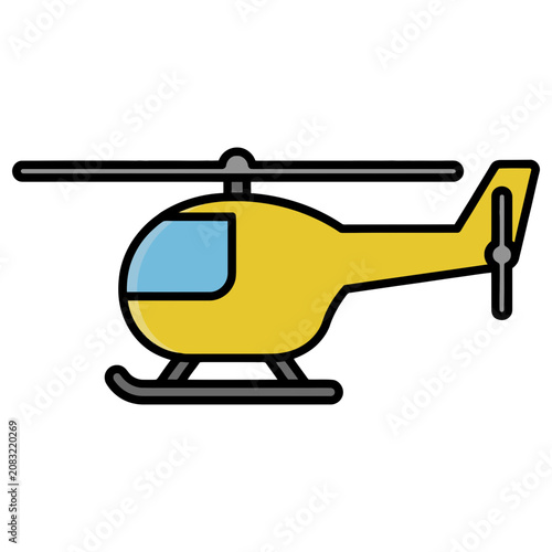 Yellow Helicopter Icon