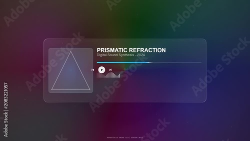 Abstract Prismatic Refraction Glassmorphism HUD Animation