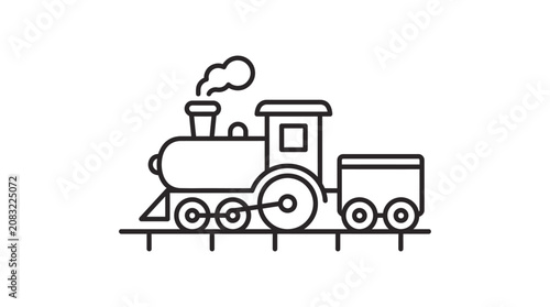 Tableau sur toile Steam Locomotive Train Icon