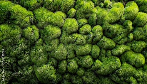 close up texture of bright green moss covering a natural surface fresh organic pattern ideal for backgrounds eco designs and nature themed commercial projects