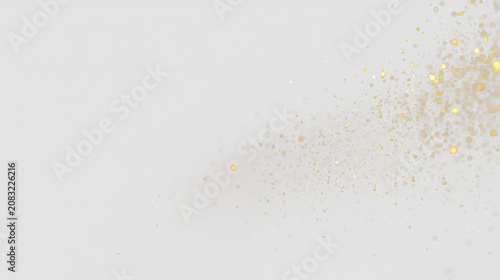 Vászonkép Colorful particles spread across a transparent background in a random pattern du