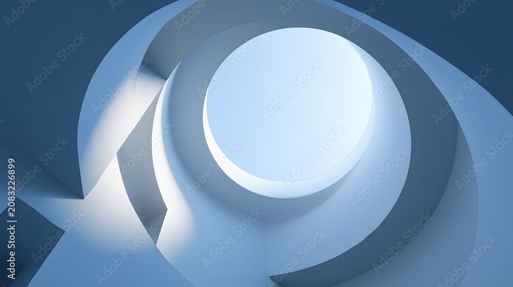 Fototapeta premium Minimal Circular Skylight Atrium