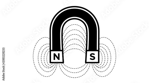 Tableau sur toile Horseshoe Magnet Vector Illustration