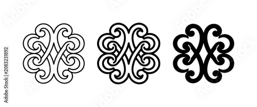 фотографія Adinkra Symbol Gye Nyame, Traditional African Ornament, Cultural Iconography, Ve