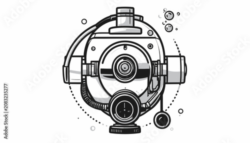 Detailed drawing of mechanical device.