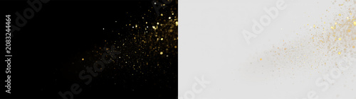 Vászonkép Colorful particles spread across a transparent background in a random pattern du