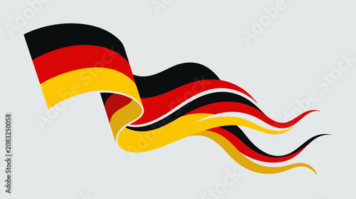 Quadro su tela Waving national flag symbol