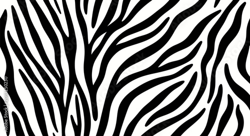 Bild auf Leinwand Black and white zebra stripe animal pattern
