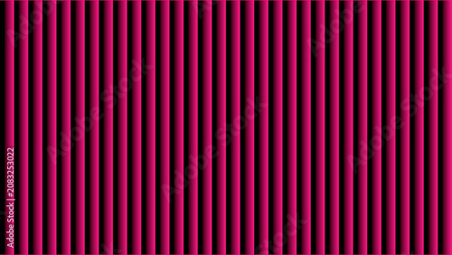 Magenta vertical stripes background, vibrant pink corrugated metal texture, abstract geometric pattern with rhythmic shadows and lines