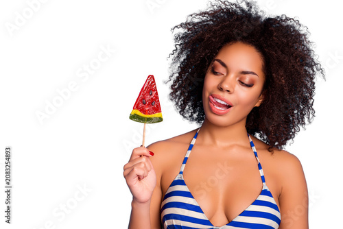 Fotografija Close up portrait of seductive  coquettish beautiful charming lo