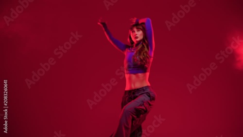 Contemporary dance pose with raised arm