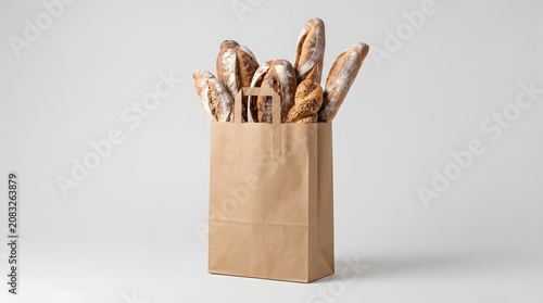 Rustic Bread Paper Bag Mockup