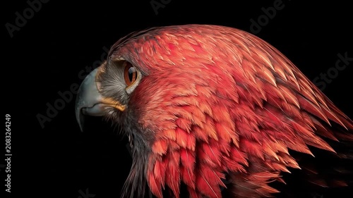 Close up portrait of a majestic eagle against a dark background