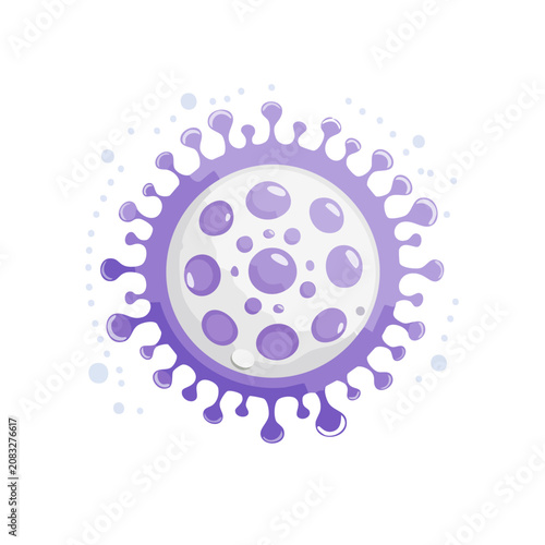 Purple Coronavirus Vector Illustration
