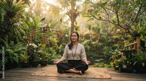 young woman doing yoga