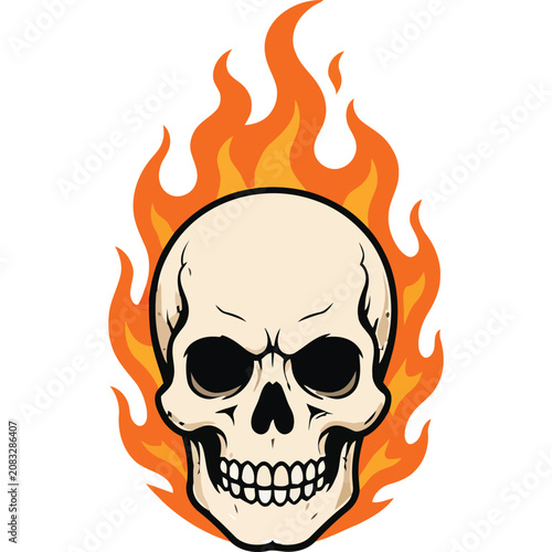 Halloween Skull Illustration