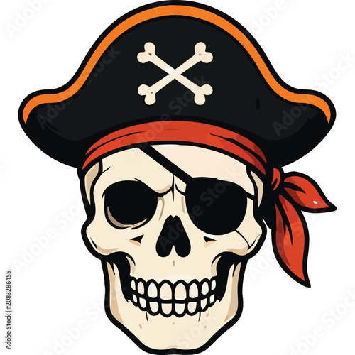 Halloween Skull Illustration