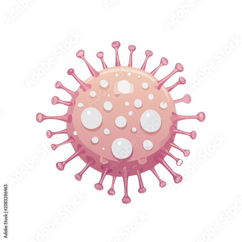 Pink Coronavirus Vector Illustration