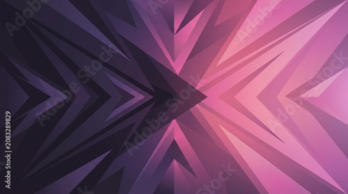Vector background features sharp purple and pink geometric shapes.