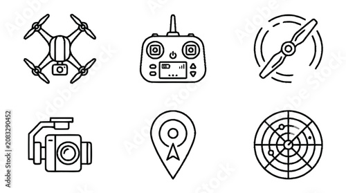 Drone aerial photography equipment includes controller camera map and propeller