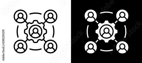 Fotografie Stakeholder Engagement whiteblack icon