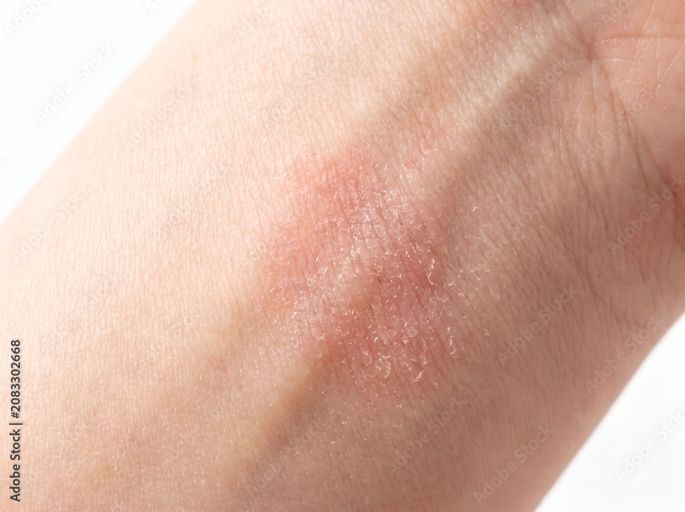 Fototapeta premium Close up of itchy allergic rash on the arm