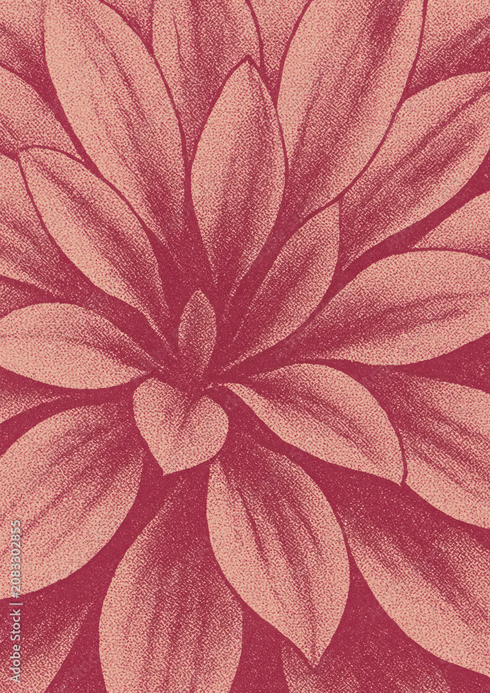 Fototapeta premium Vintage floral pattern illustration