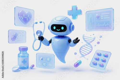 AI healthcare assistant supporting digital medical diagnostics