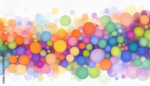 Colorful Bokeh Circles Without Background Can Be Used For Frames Borders Textures Background Elements Clip Art