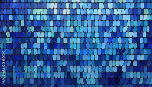 Blue Mosaic Background Wallpaper