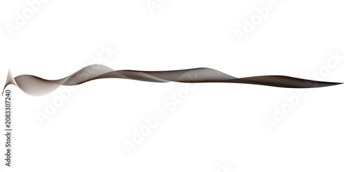 Abstract wave dynamic curve lines on transparent background. Digital energy waves technology concept. Technology flow grid blend curve wave line digital isolated energy, music.	