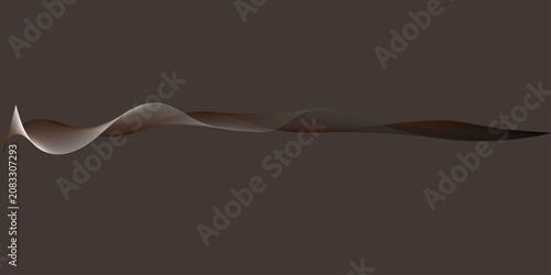 Abstract wave dynamic curve lines on transparent background. Digital energy waves technology concept. Technology flow grid blend curve wave line digital isolated energy, music.	