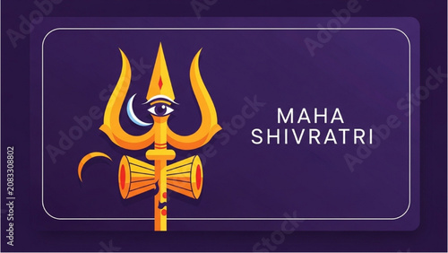 Obraz na plátně Maha Shivratri Celebration Symbol Hinduism