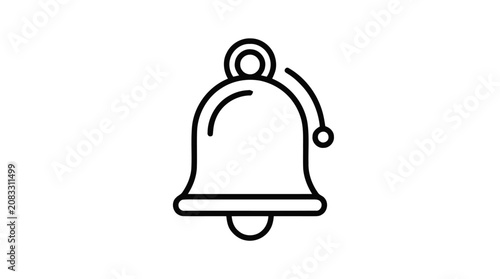 Fotografie An alarm bell rings loudly in a quiet environment with notification symbol